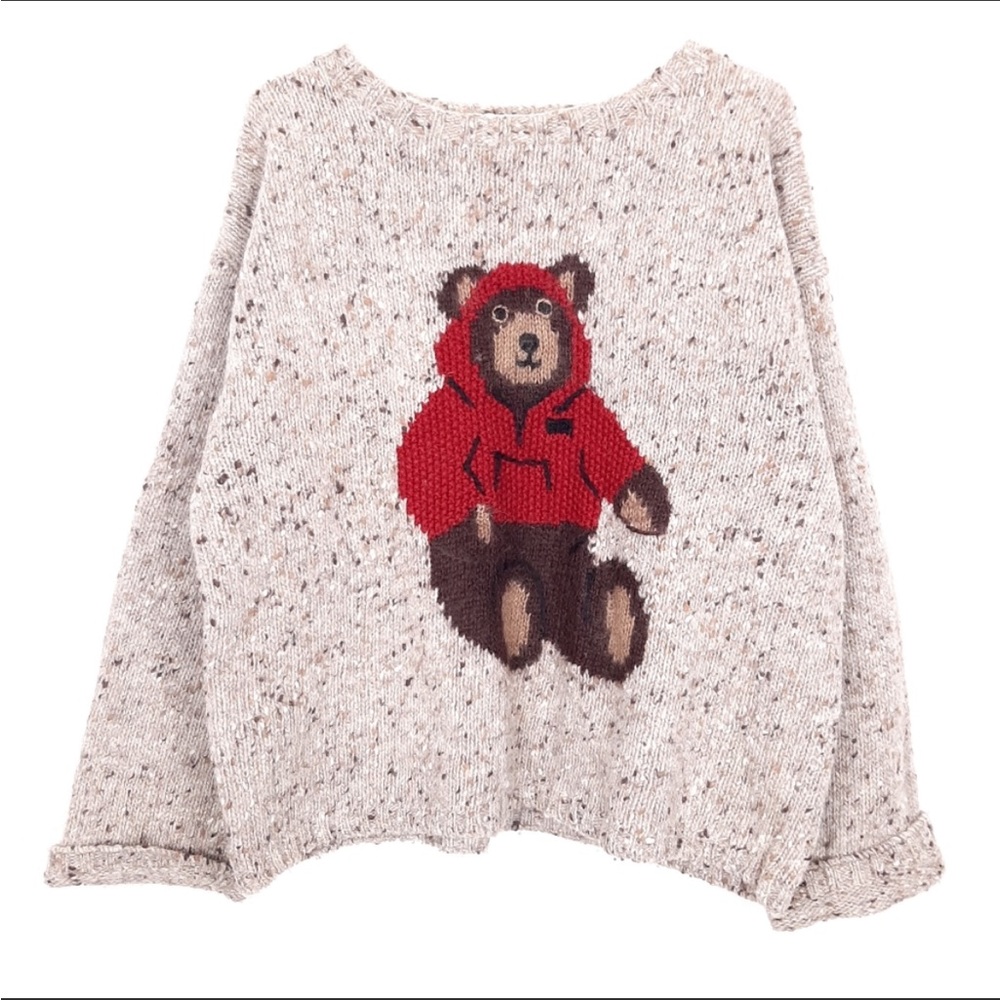 🧸L.L.Bean Wool Chunky Knit Teddy Bear Sweater🧸